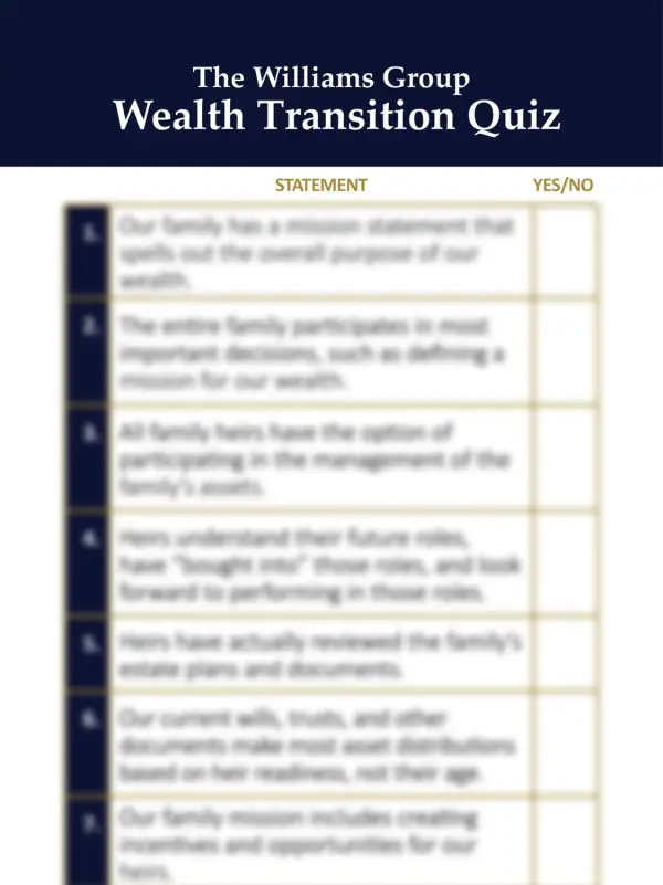 Is your family prepared for wealth transition? (Pack of 20 cards)