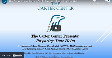 The Carter Center Speaking Event Preparing Your Heirs with Amy Castoro